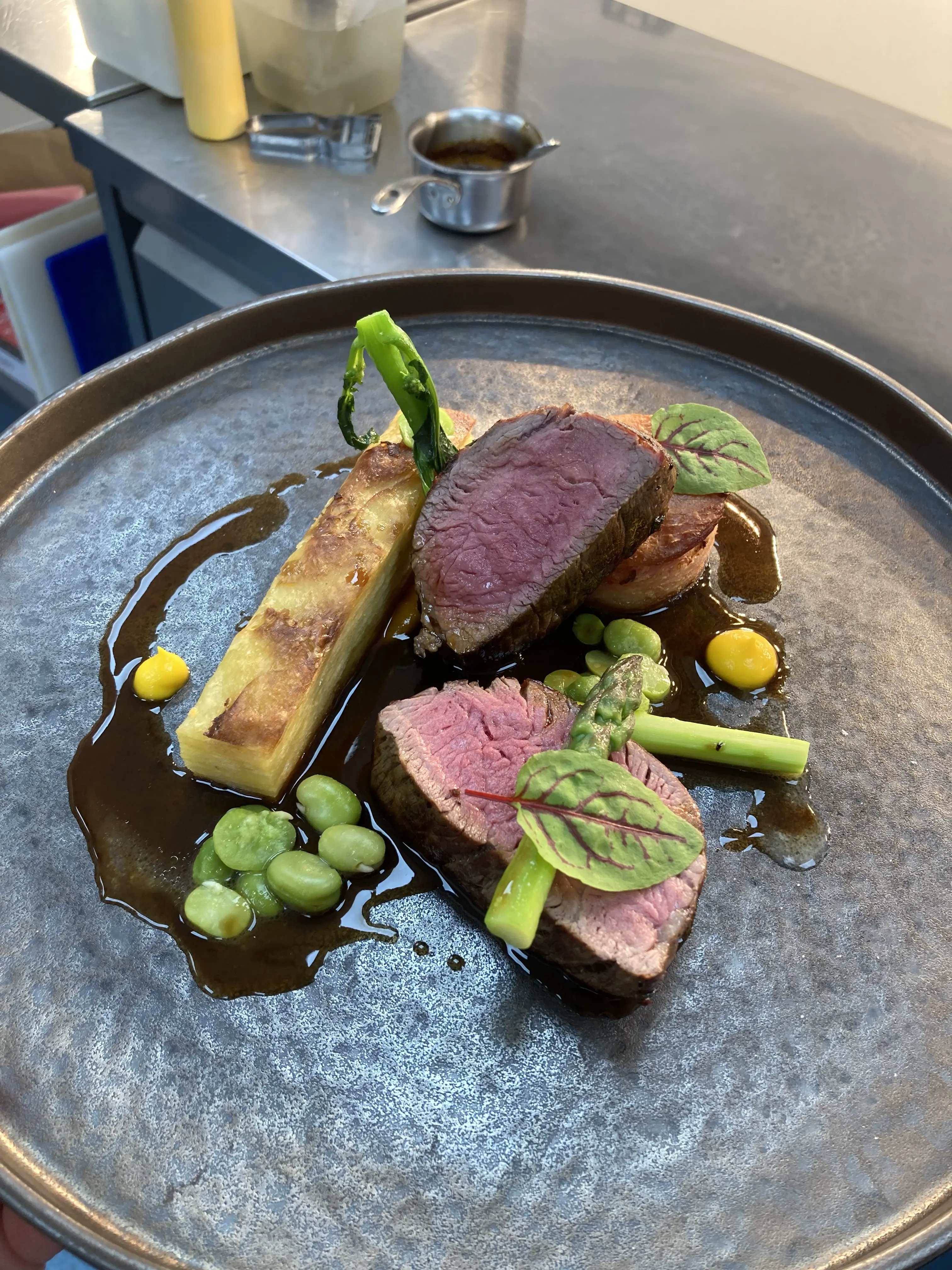 Beautifully plated seasonal dishes